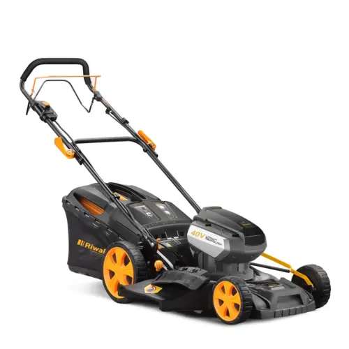 Riwall PRO RALM 4640 SPi - akkumulátoros önjáró fűnyíró szénkefe nélküli motorral 4 az 1-ben, 40 V (akku és töltő nélkül) 
