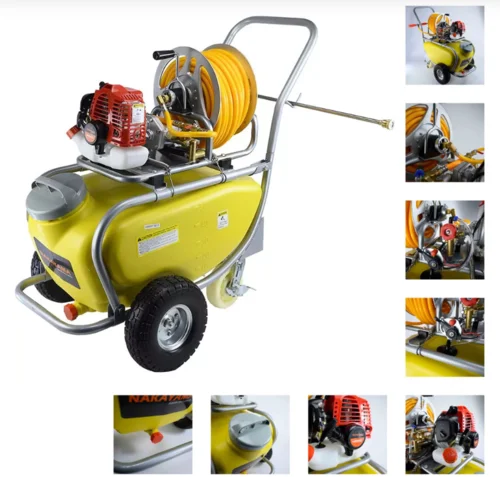 NAKAYAMA PRO 2 ütemű benzines permetező, 26cm3, 50L, TÖMLŐ 8,5mmx30m NS5210