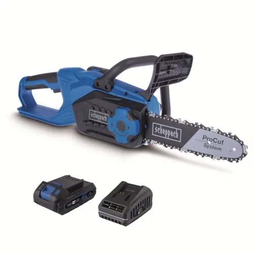 Scheppach C-CS254-X-SET L akkus 20 V-os IXES láncfűrész + 4 Ah-s akkumulátor + 2,4 A-es töltő