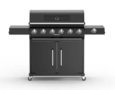 Riwall PRO RGG 61 EXL prémium gázüzemű grillsütő 24 kW, 6+1 gázégővel